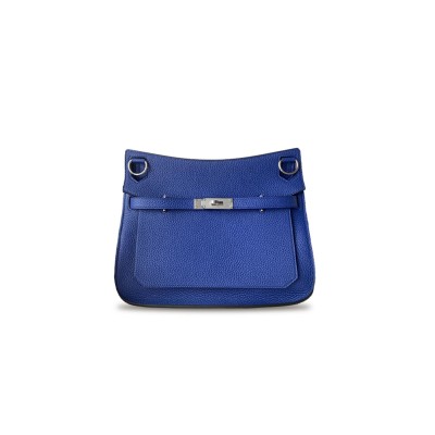 HERMÈS JYPSIERE 28 BAG IN TOGO OUTREMER LEATHER BLUE (28*22*12cm) 